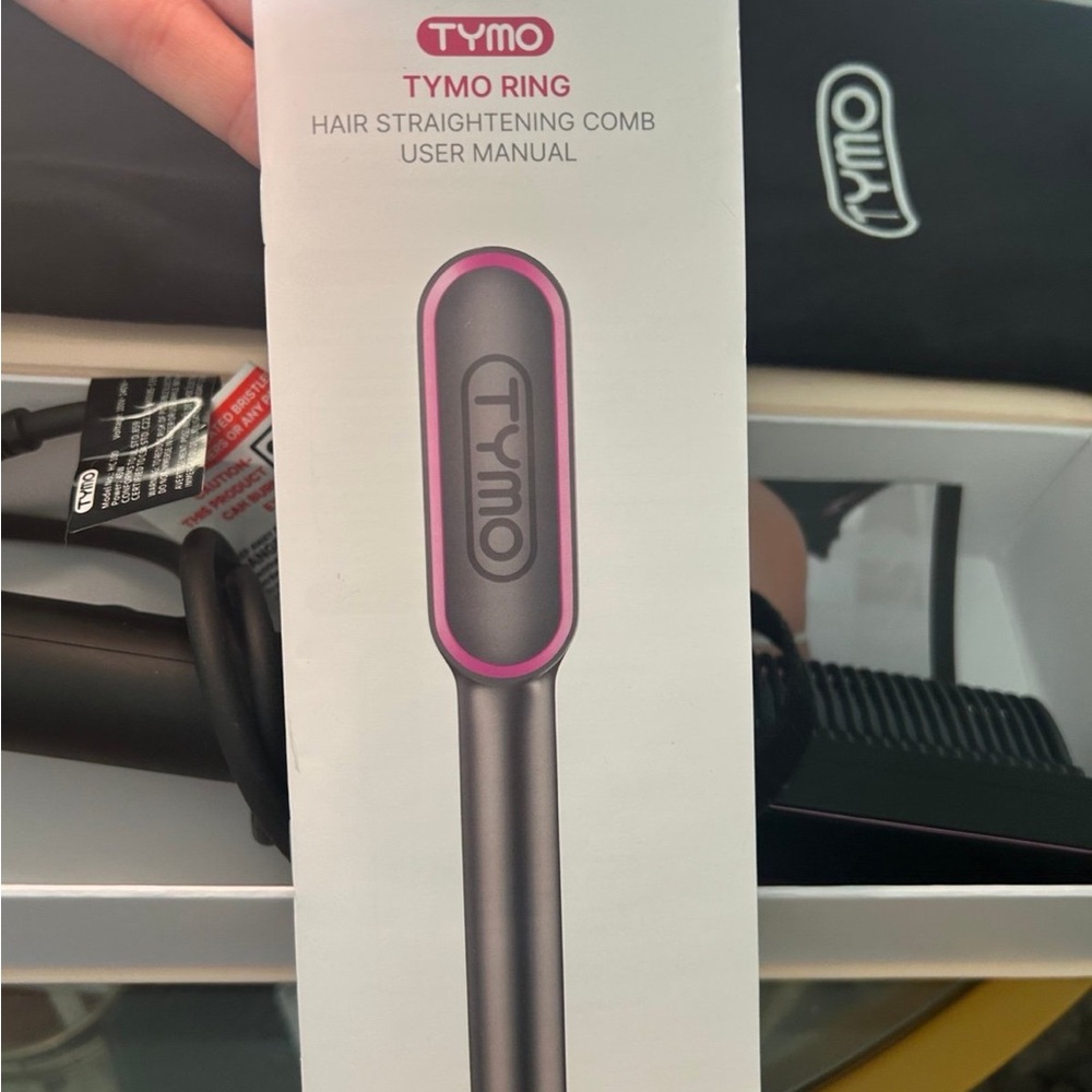 Tymo Ring Hair Straightening Comb - Pink and Black